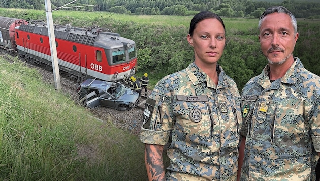 They rescued the two-year-old child from the danger zone of the crashed train: Christoph Dumfart ...