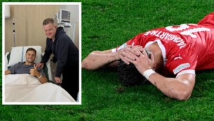 Lasse Lempainen hat auf Instagram das erste Foto von Christoph Baumgartner aus dem Spital ...