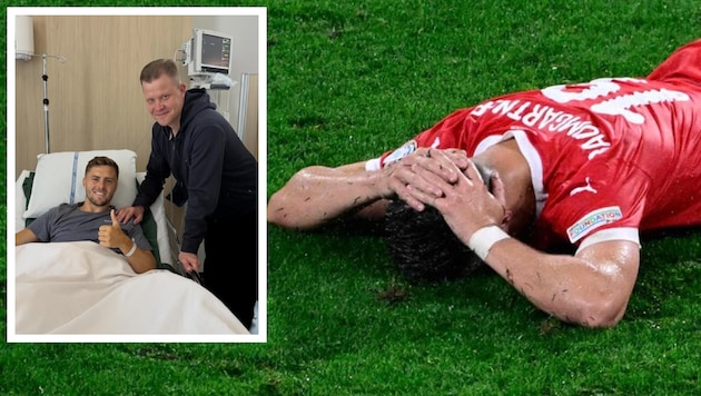 Lasse Lempainen hat auf Instagram das erste Foto von Christoph Baumgartner aus dem Spital ...