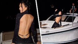 Neckisch: Kim Kardashians rückenfreies Kleid mit integriertem String-Tanga sorgt auch nach dem ...