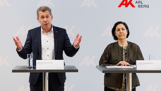 Vorarlbergs AK-Präsident Bernhard Heinzle und Ulrike Stadelmann.