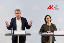 Vorarlbergs AK-Präsident Bernhard Heinzle und Ulrike Stadelmann.