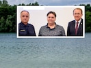Bäuchler und Stadler (re.) mit Lebensretter Martin Gruber (Mi.). Er zog das Kind aus dem ...