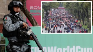 Tausende radikale Lehrer sorgen für Chaos vor dem WM-Auftaktspiel in Mexiko-Stadt.