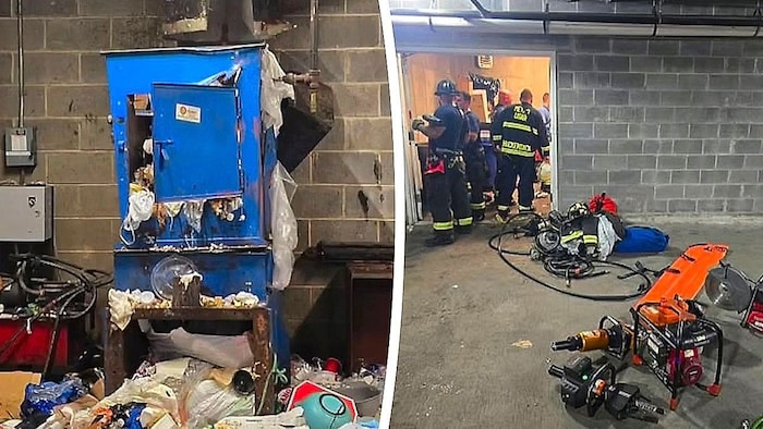 Die Frau hatte bei ihrem Missgeschick viel Glück – sie konnte von der Feuerwehr aus dem Schacht ...