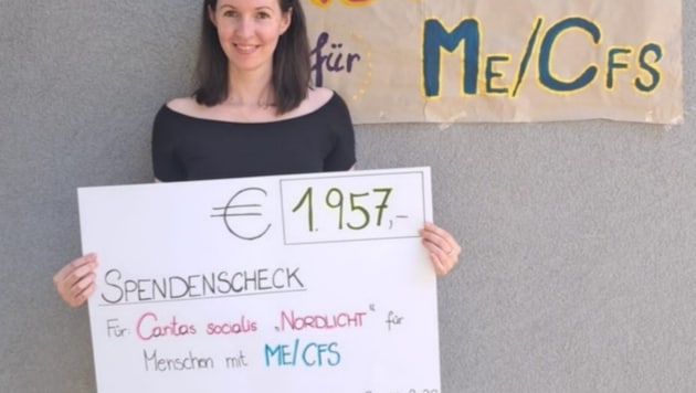 Julia G. ist glücklich: Sie sammelte fast 2000 Euro für Leidensgenossen.