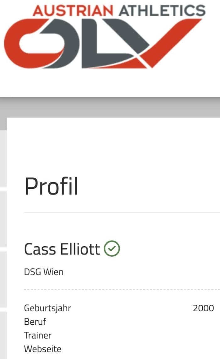 Cass Elliott schon in der ÖLV-Datenbank