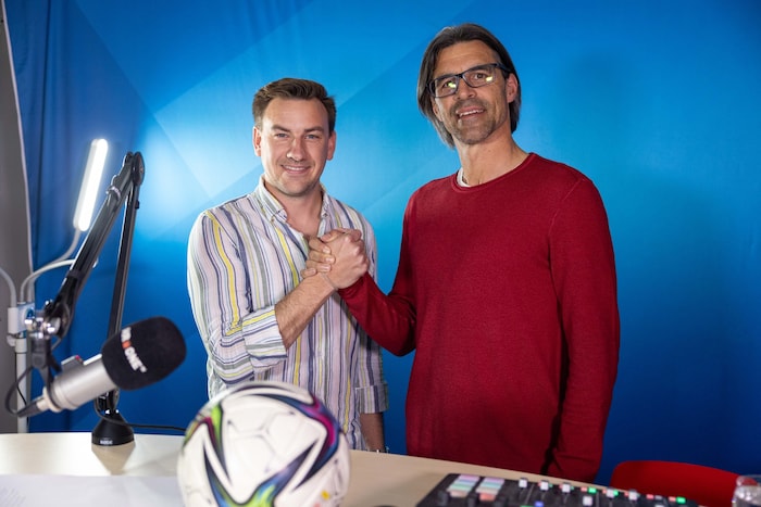 Paul Scharner mit „Krone“-Reporter Martin Grasl