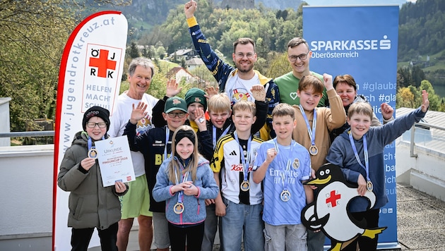 Spannende Wettkämpfe im Bezirk Steyr-Land! Losenstein (am Foto die 4. Klasse) hat sich beim ...