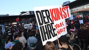 Szene von der „Kulturland retten“-Demo im März 2025 in Graz