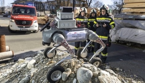 Bei Schadstoffübungen der Feuerwehr wurde kürzlich ein hundeartiger Schadstoff-Spürroboter der ...