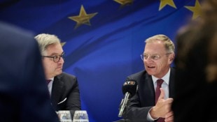 EU-Kommissar Magnus Brunner (links) und Landeshauptmann Thomas Stelzer (ÖVP)