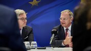 EU-Kommissar Magnus Brunner (links) und Landeshauptmann Thomas Stelzer (ÖVP)