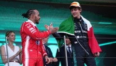 Altmeister Lewis Hamilton (l.) und Youngster Kimi Antonelli (r.)