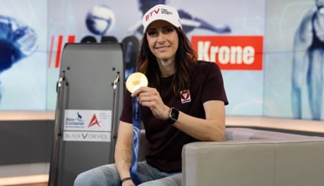 Skeleton-Olympiasieger Janine Flock hängt noch ein Jahr an.