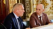 Landeshauptmann Kunasek (li.) und Landesrat Ehrenhöfer