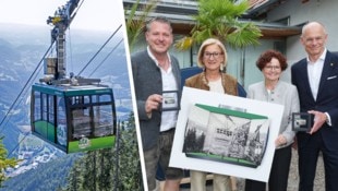 Bernd Scharfegger (Betreiber der Rax-Seilbahn, Landeshauptfrau Johanna Mikl-Leitner,  Elisabeth ...