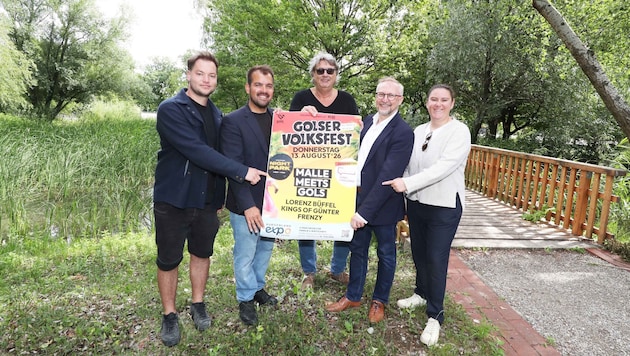 Antonio Rosa, Kilian Brandstätter, Matthias Achs, Dieter Horvath und Sophie Prünner freuen sich ...