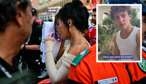 Kim mopste Kimis Handtuch in Monaco, der mit einem Spaß-Video reagierte