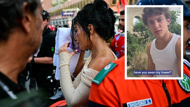 Kim mopste Kimis Handtuch in Monaco, der mit einem Spaß-Video reagierte