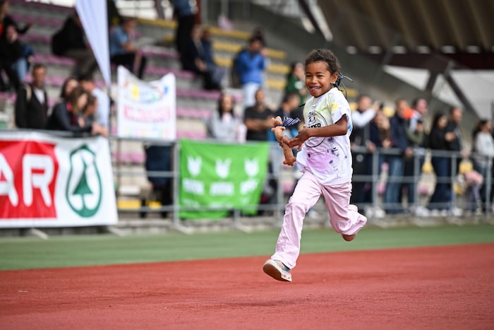 Beim Staffellauf gaben die Kids alles