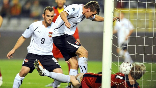 Franz Schiemer (M.) absolvierte 25 Länderspiele für Österreich.