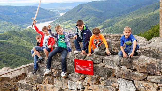 Familienspaß zum Vatertag hoch über der Donau