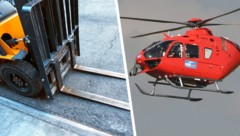 Der Hubschrauber „Martin 8“ flog das Kind nach dem schrecklichen Unfall ins Krankenhaus ...