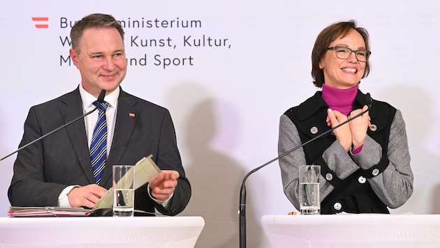 Kulturminister Andreas Babler präsentierte Ex-Bildungsministerin Sonja Hammerschmid als neue ...