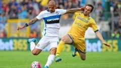 Robert Gucher (hier gegen Inter Mailand) spielte 24 Mal in der Serie A.