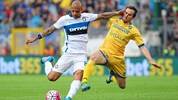 Robert Gucher (hier gegen Inter Mailand) spielte 24 Mal in der Serie A.