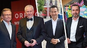 Alexander Wrabetz, Pius Strobl, Roland Weißmann und der neu gewählte Chef Clemens Pig