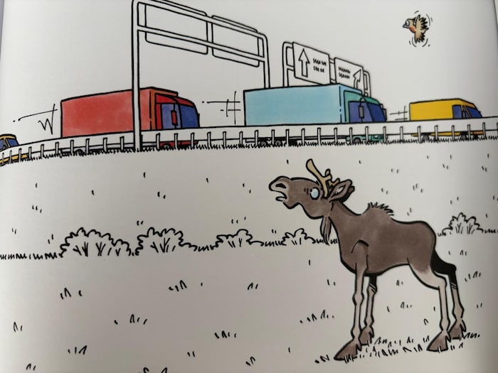 „Emil“ nähert sich der A1 (Westautobahn).
