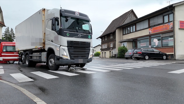 Die Unfallstelle in Lustenau.