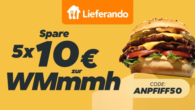 Mit Lieferando wird jeder Fußballabend zum Heimspiel.