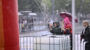 Heftige Regenschauer zogen über Wien.