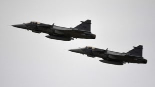 Die schwedische Armee ließ Flugzeuge vom Typ JAS 39 Gripen aufsteigen. (Symbolbild)