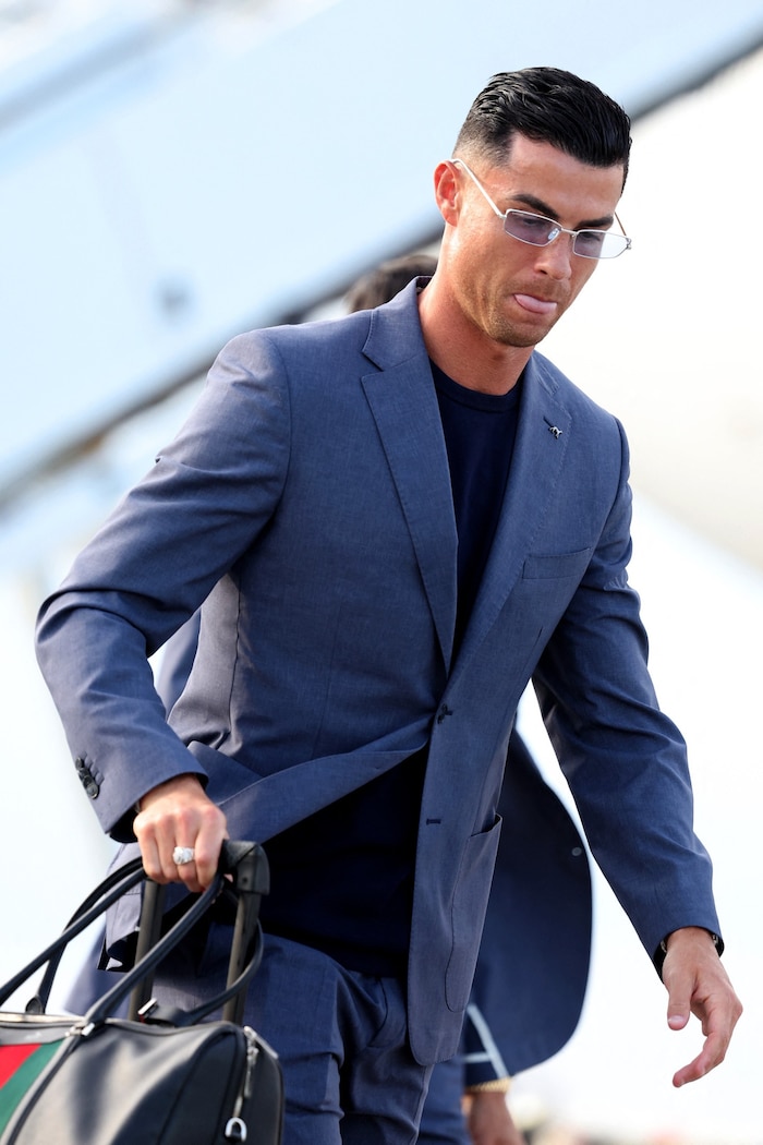 Cristiano Ronaldo bei der Ankunft mit der portugiesischen Nationalmannschaft Palm Beach ...