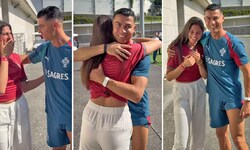 Celine Dept kommt aus dem Weinen nicht heraus. Cristiano Ronaldo sei Dank.