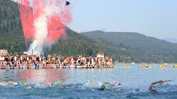 Startschuss im Strandbad für die Profi-Herren.