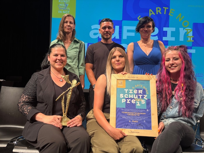 Auszeichnung mit dem Arte Noah-Preis: Martina Moder, Rene Rauch, Beatrice Schöllauf, Nina ...