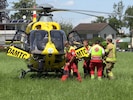 Der Verletzte wurde per Heli transportiert. 