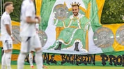 Scheiblingkirchen-Coach Daniel Kohn widmeten die Fans eine Choreo.