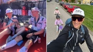 Weiss, Petersen Familienmenschen: Michi Weiss (rechts mit Maya und Lola) sowie Mathias Petersen (links mit ...
