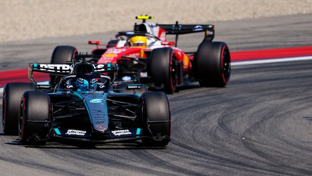 George Russell startet von der Pole Position.