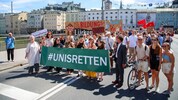 Studenten und Lehrpersonal demonstrieren österreichweit (hier in Salzburg) gegen die ...