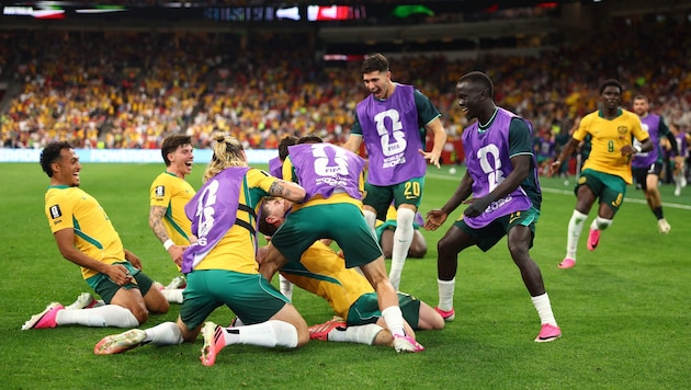 Huge celebrations among the “Socceroos”