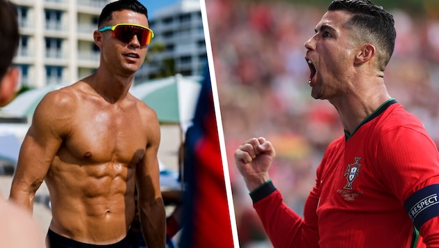 Cristiano Ronaldo präsentiert sich wie gewohnt in Topform.