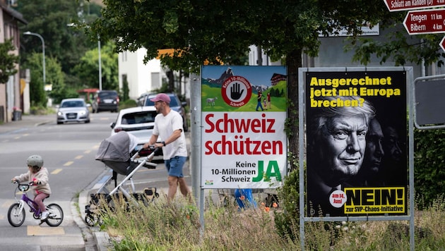 The campaign has been underway in Switzerland for months.