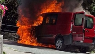 Der brennende Wagen. 